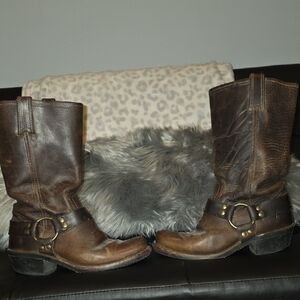 Frye Brown Heeled Boots